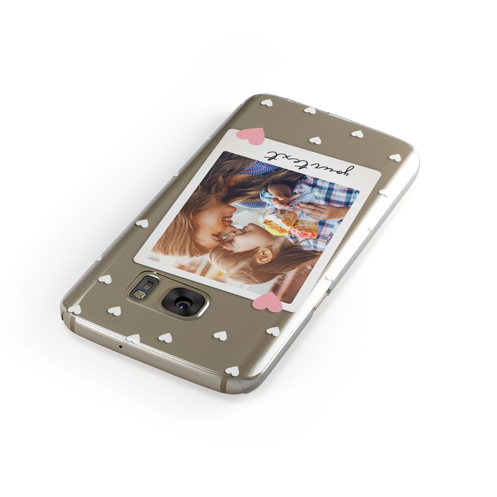 Personalised Photo Love Hearts Samsung Galaxy Case Front Close Up