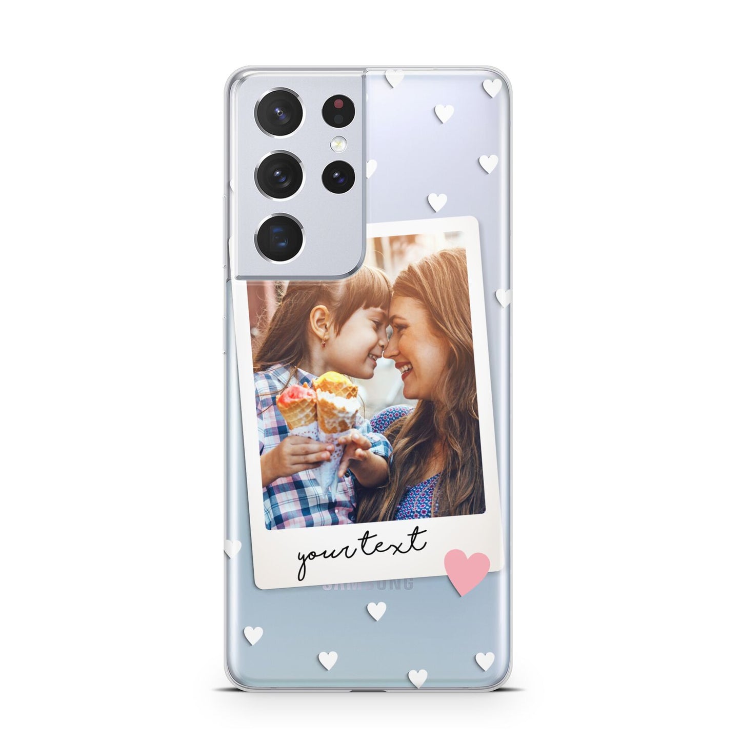 Personalised Photo Love Hearts Samsung S21 Ultra Case