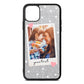 Personalised Photo Love Hearts Silver Pebble Leather iPhone 11 Pro Max Case