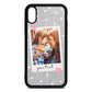 Personalised Photo Love Hearts Silver Pebble Leather iPhone Xr Case