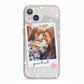 Personalised Photo Love Hearts iPhone 13 TPU Impact Case with Pink Edges