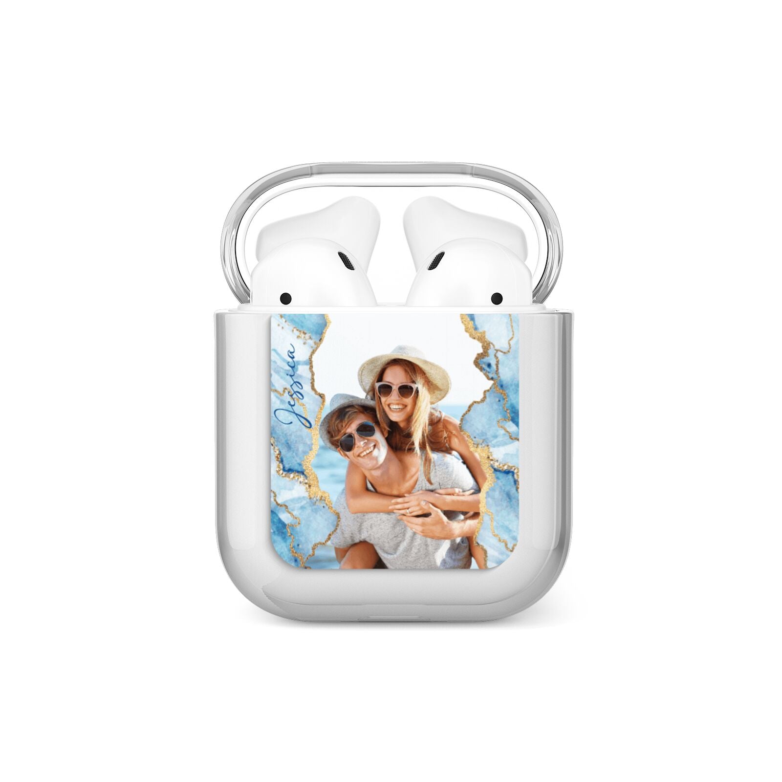 Personalised Photo Marble AirPods Case