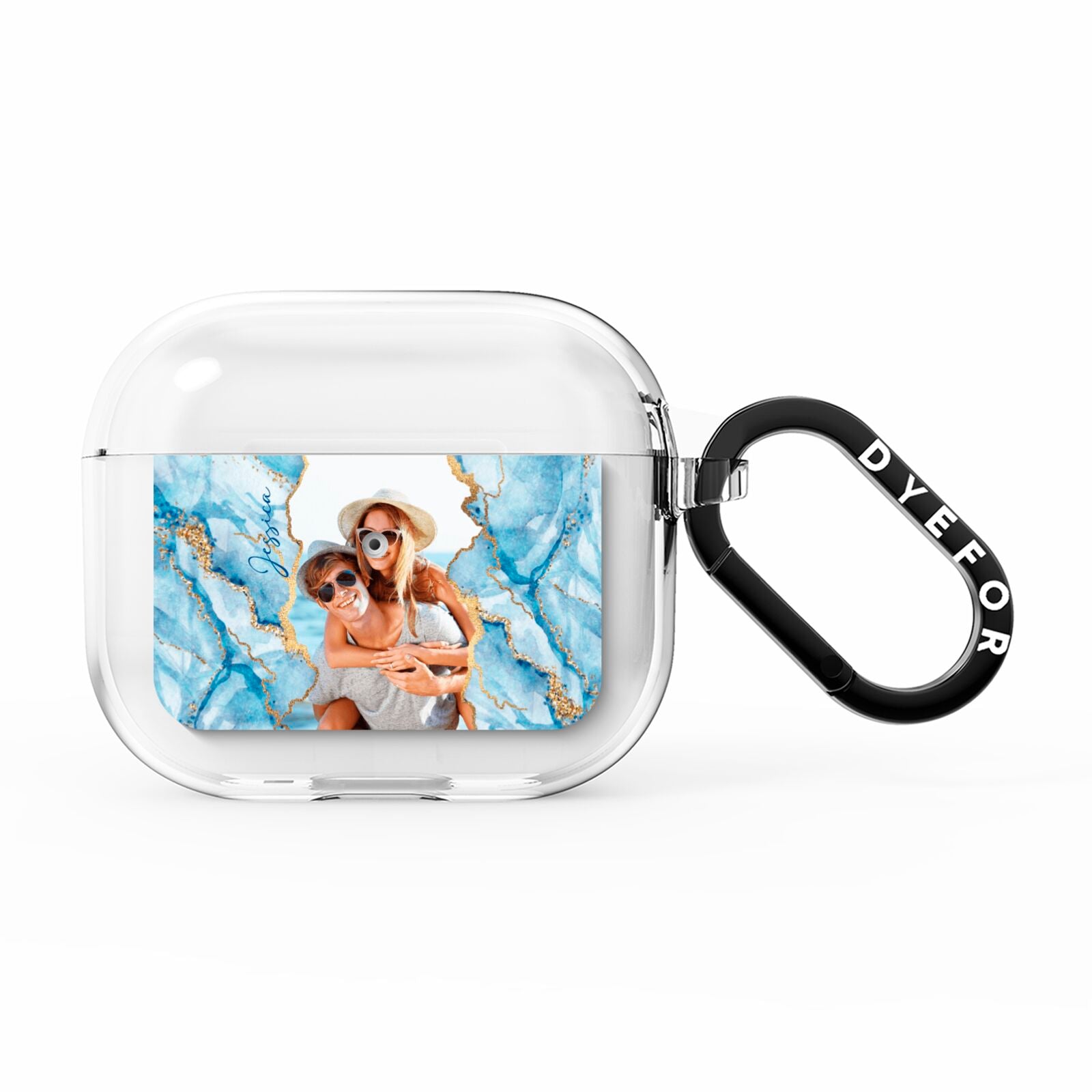Personalised Photo Marble AirPods Clear Case 3rd Gen