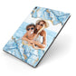 Personalised Photo Marble Apple iPad Case on Grey iPad Side View