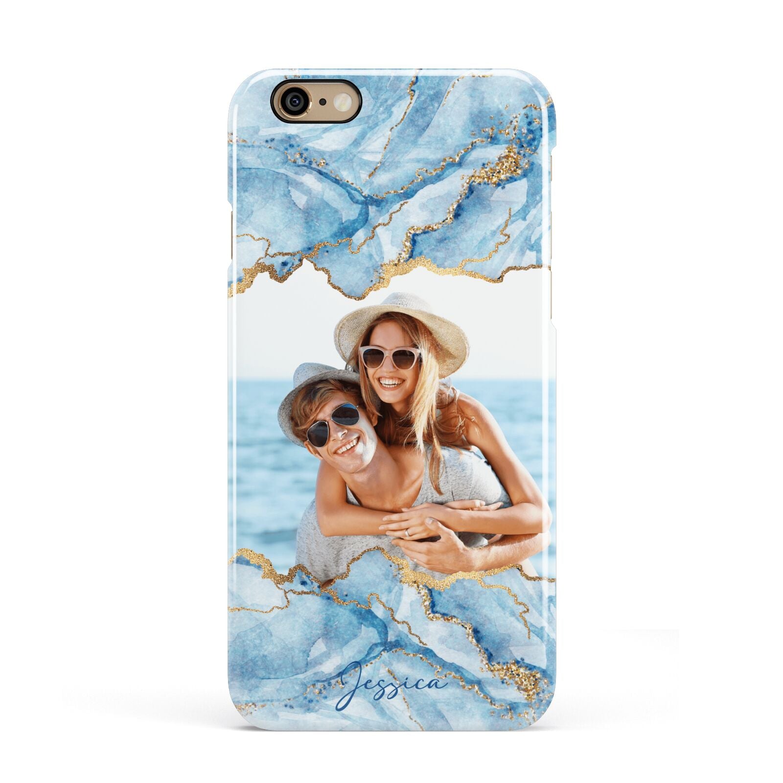 Personalised Photo Marble Apple iPhone 6 3D Snap Case