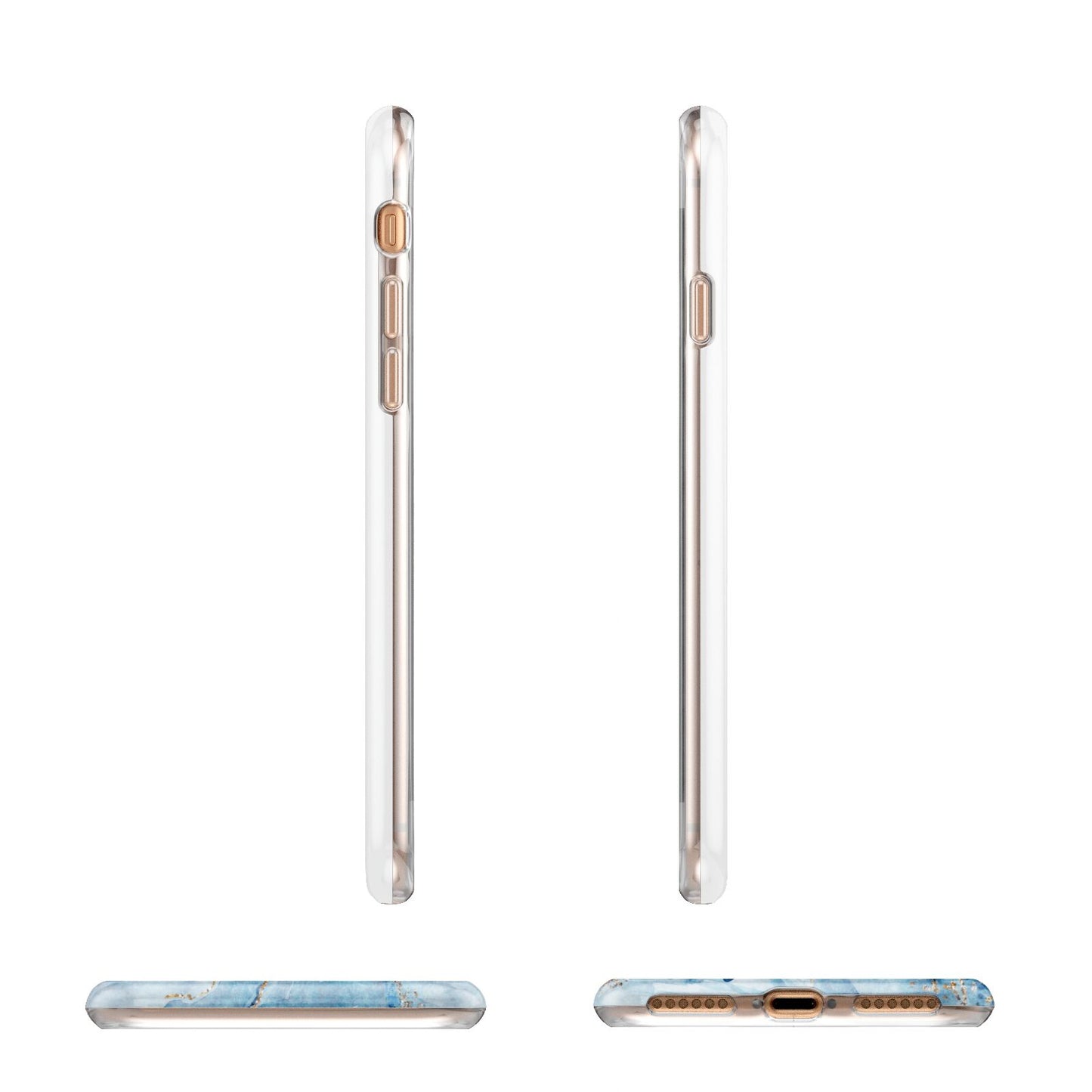 Personalised Photo Marble Apple iPhone 7 8 3D Wrap Tough Case Alternative Image Angles