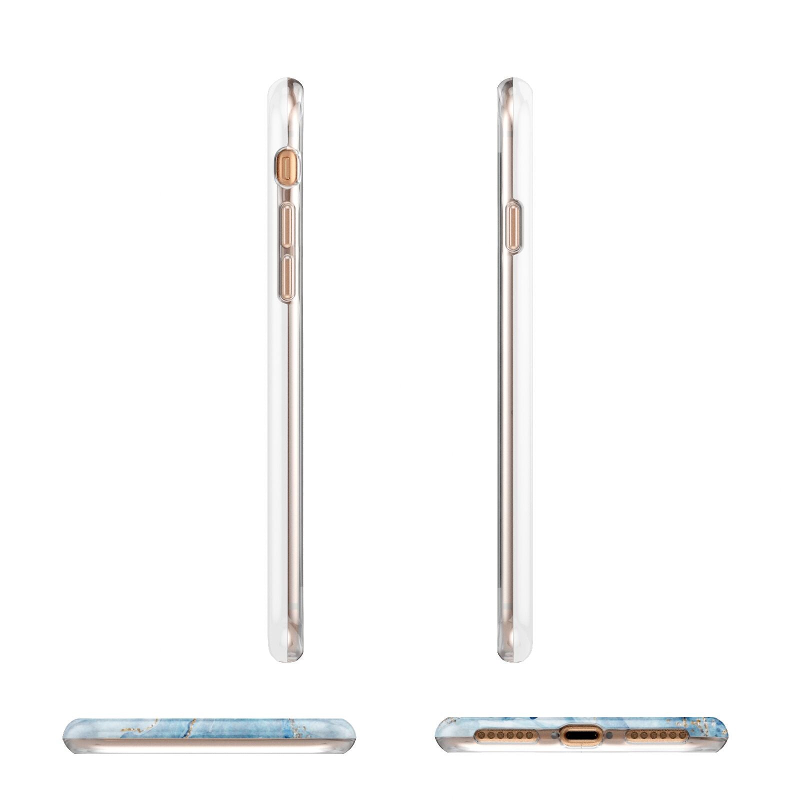 Personalised Photo Marble Apple iPhone 7 8 3D Wrap Tough Case Alternative Image Angles