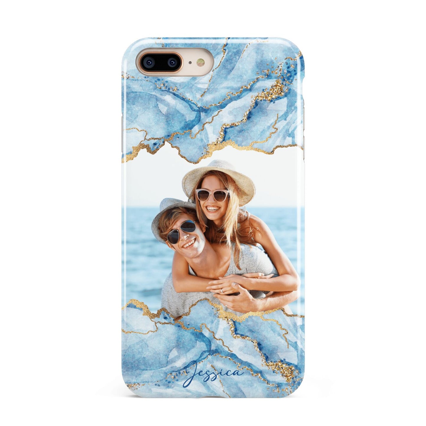 Personalised Photo Marble Apple iPhone 7 8 Plus 3D Tough Case