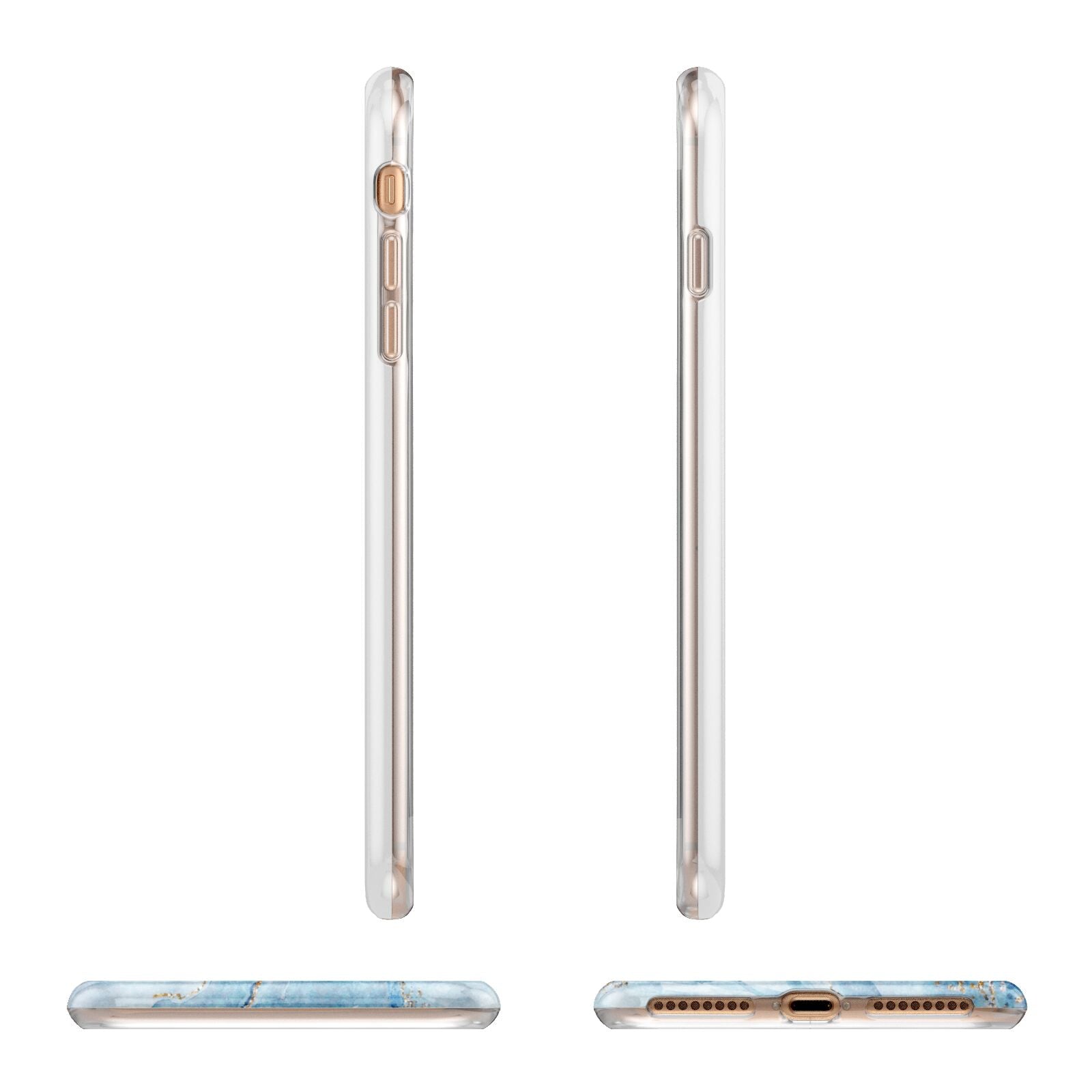 Personalised Photo Marble Apple iPhone 7 8 Plus 3D Wrap Tough Case Alternative Image Angles