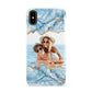 Personalised Photo Marble Apple iPhone XS 3D Snap Case