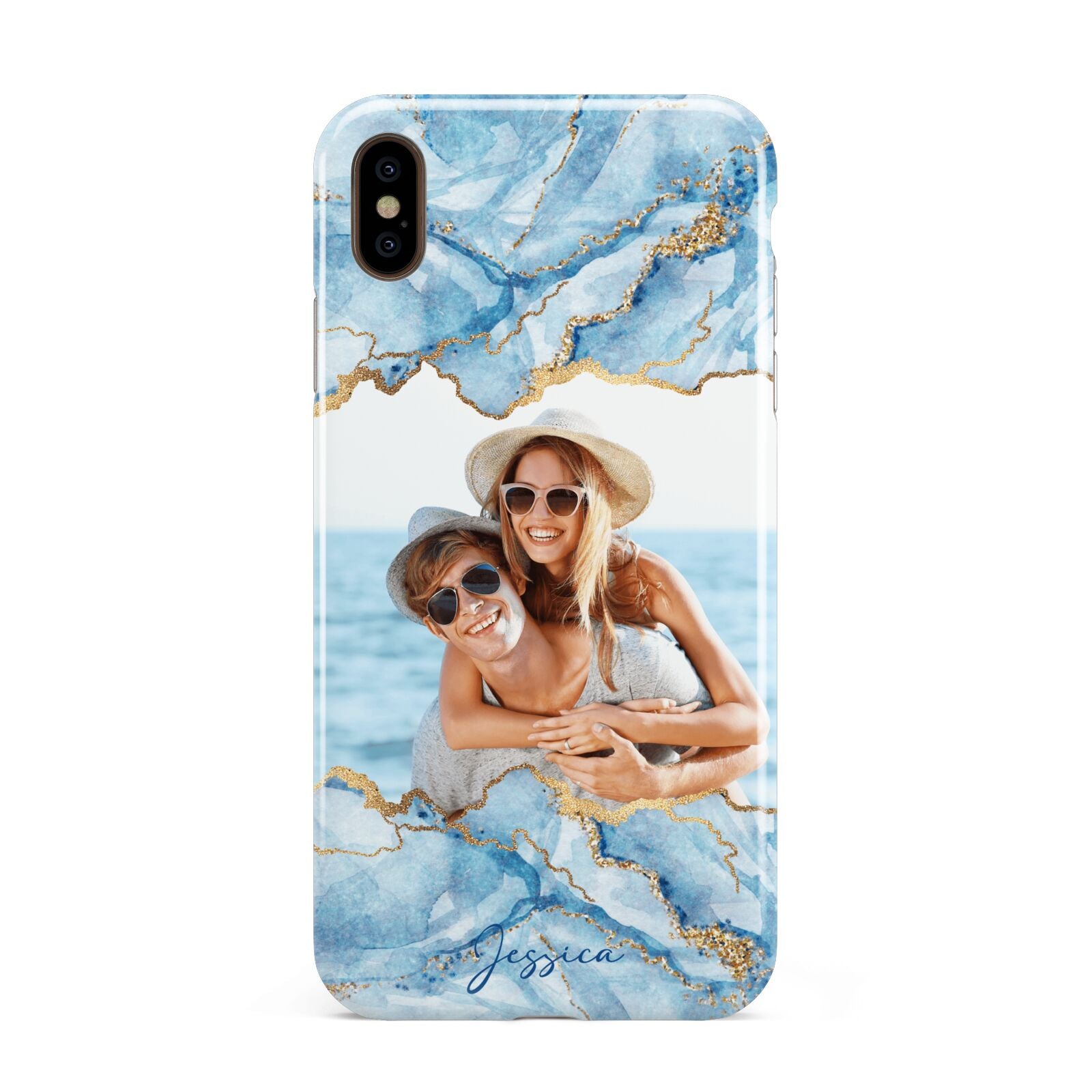 Personalised Photo Marble Apple iPhone Xs Max 3D Tough Case