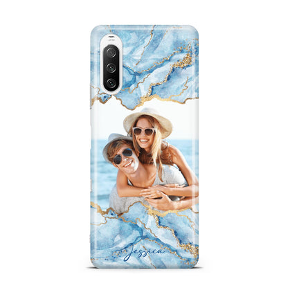 Personalised Photo Marble Sony Xperia 10 III Case