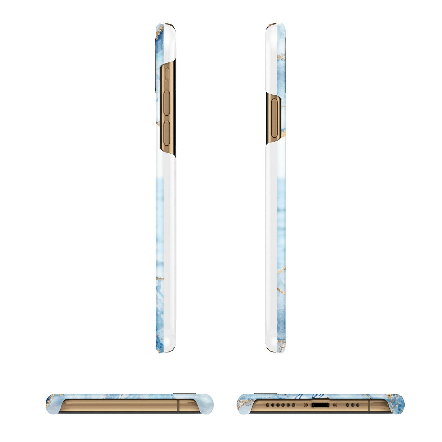 Personalised Photo Marble iPhone 11 3D Snap Case Angle Images