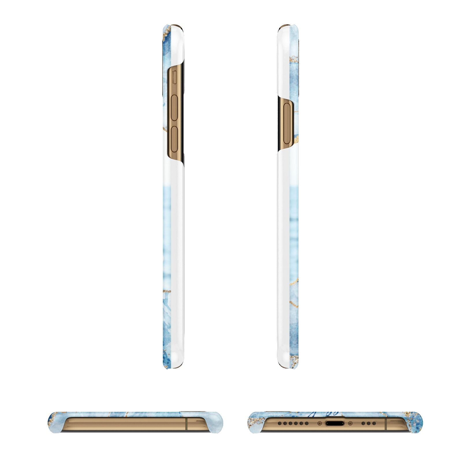 Personalised Photo Marble iPhone 11 3D Snap Case Angle Images