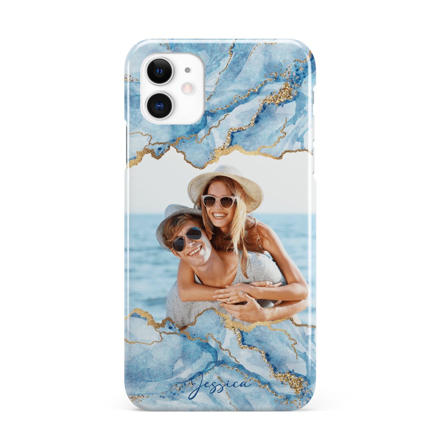Personalised Photo Marble iPhone 11 3D Snap Case