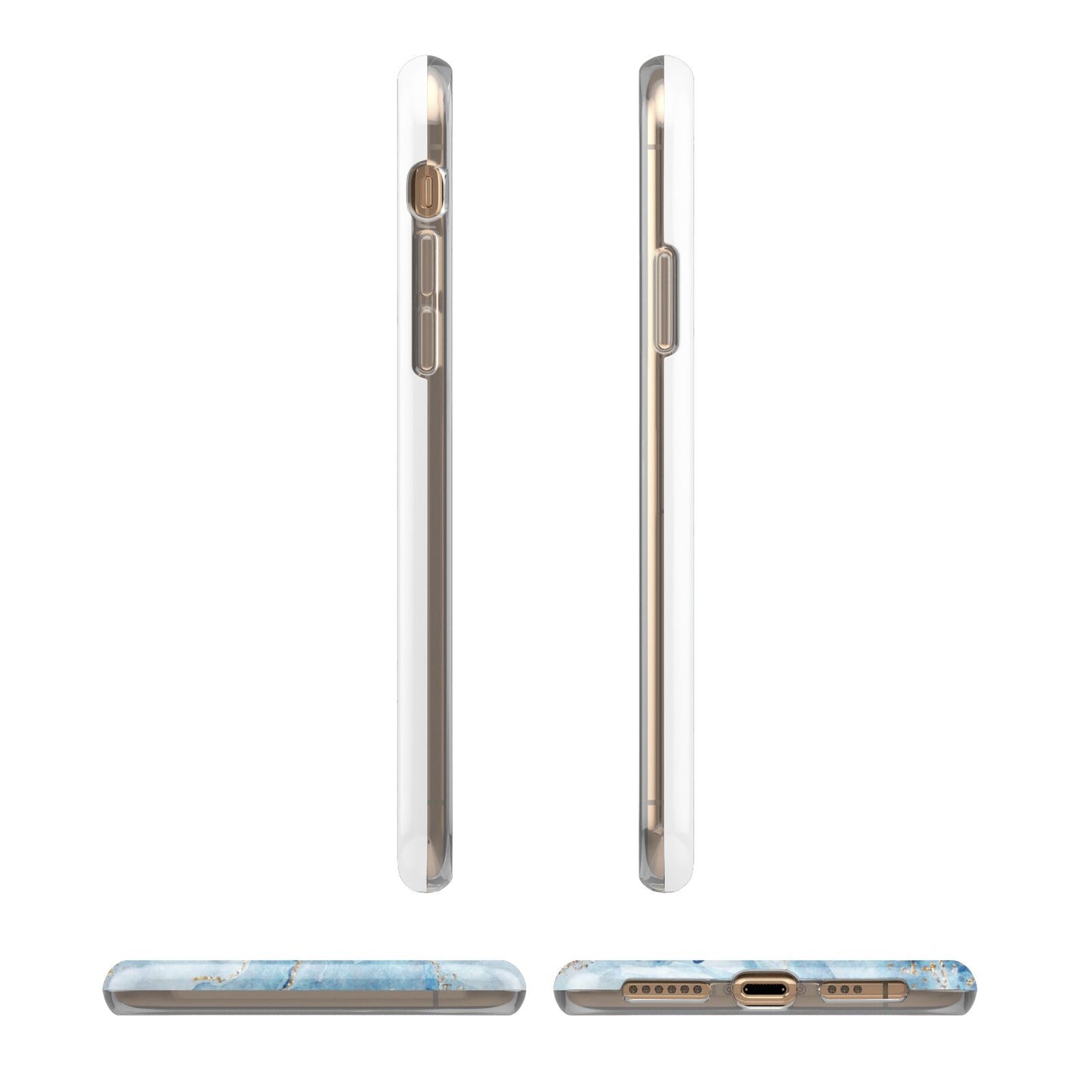 Personalised Photo Marble iPhone 11 3D Tough Case Angle Images