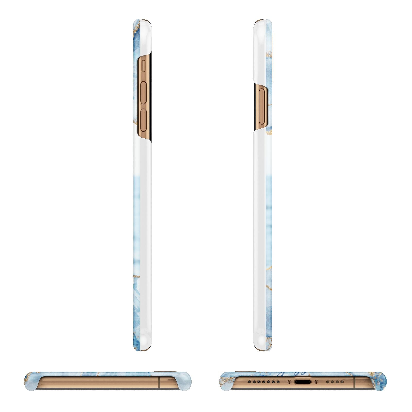 Personalised Photo Marble iPhone 11 Pro Max 3D Snap Case Angle Images