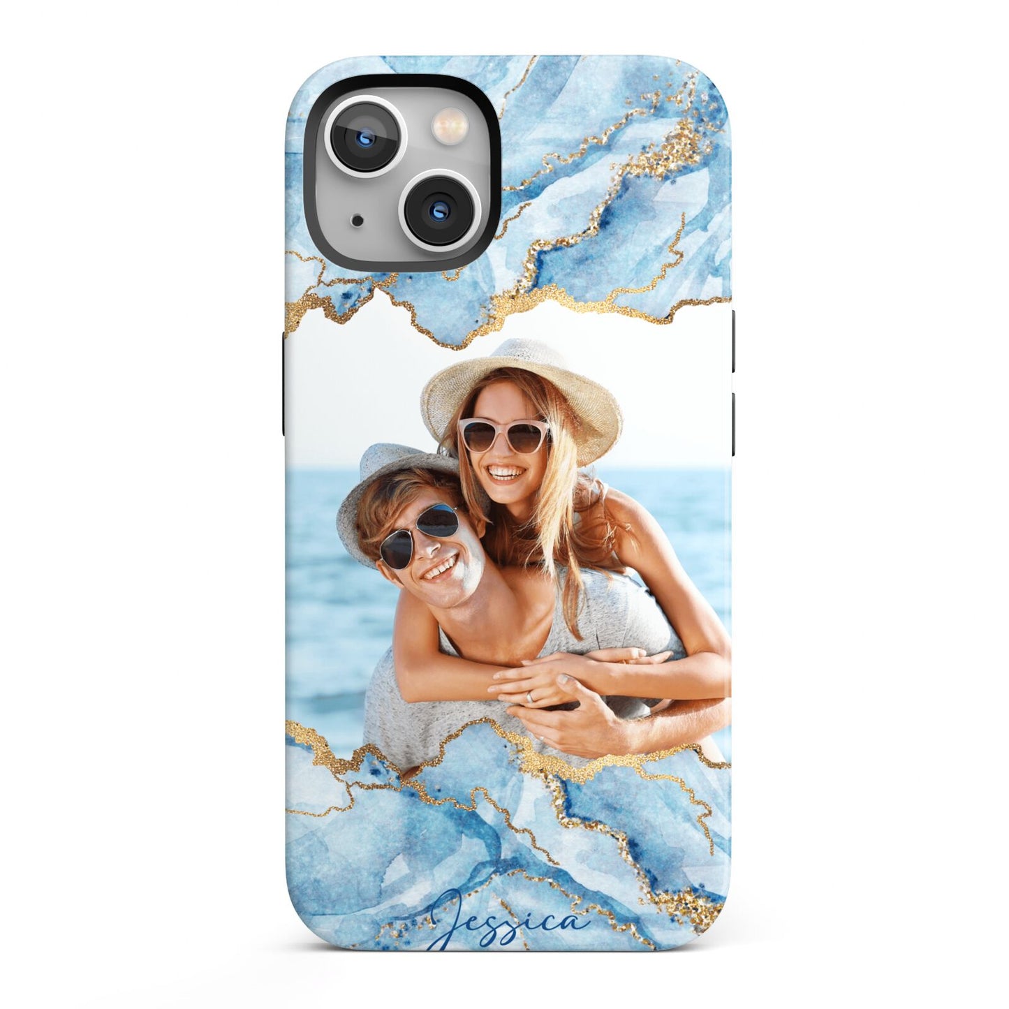 Personalised Photo Marble iPhone 13 Full Wrap 3D Tough Case