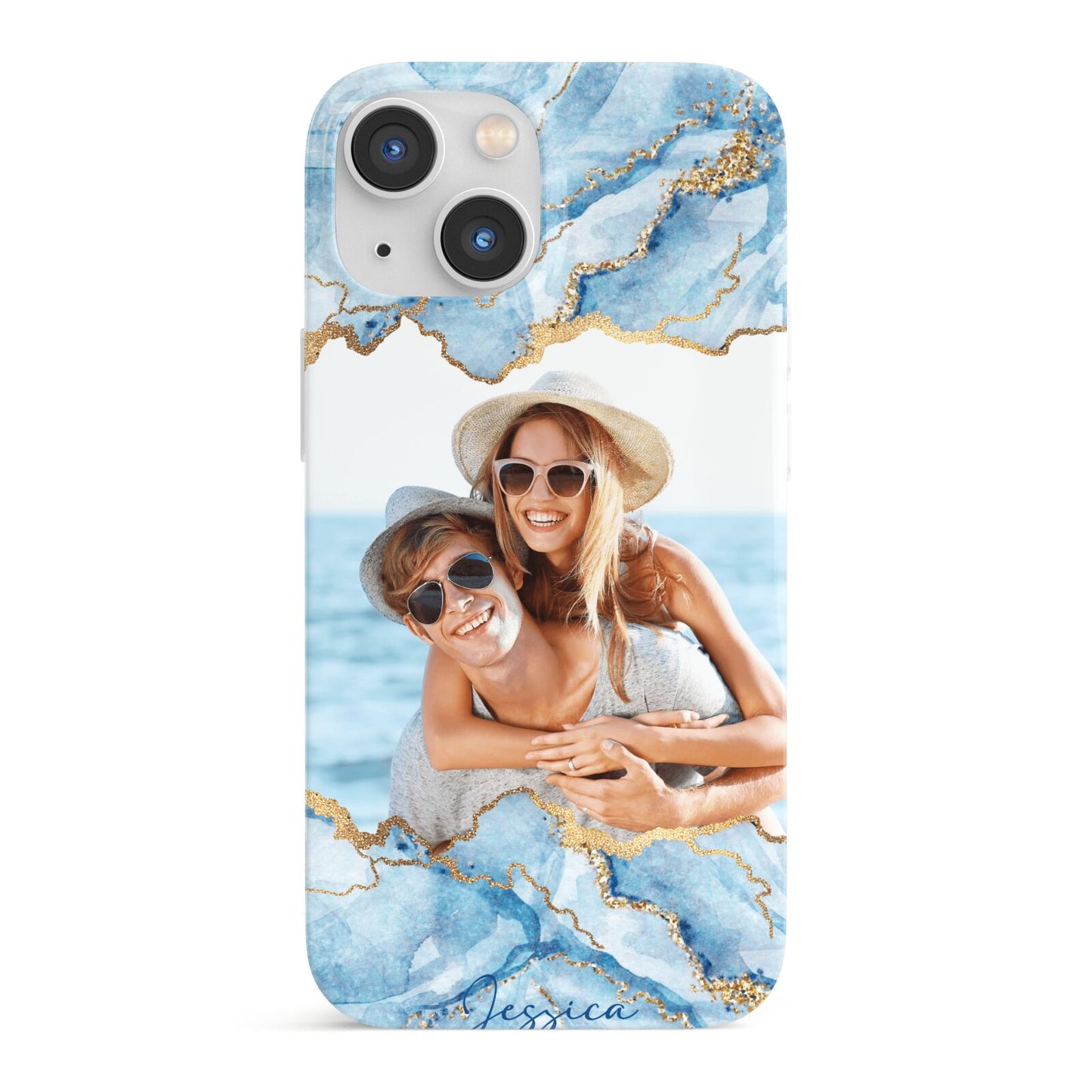 Personalised Photo Marble iPhone 13 Mini Full Wrap 3D Snap Case