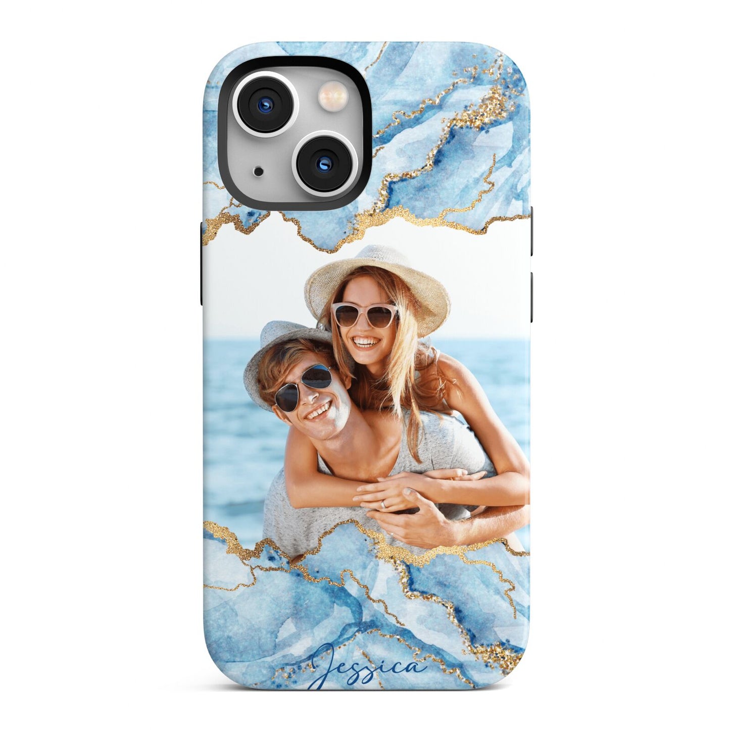 Personalised Photo Marble iPhone 13 Mini Full Wrap 3D Tough Case