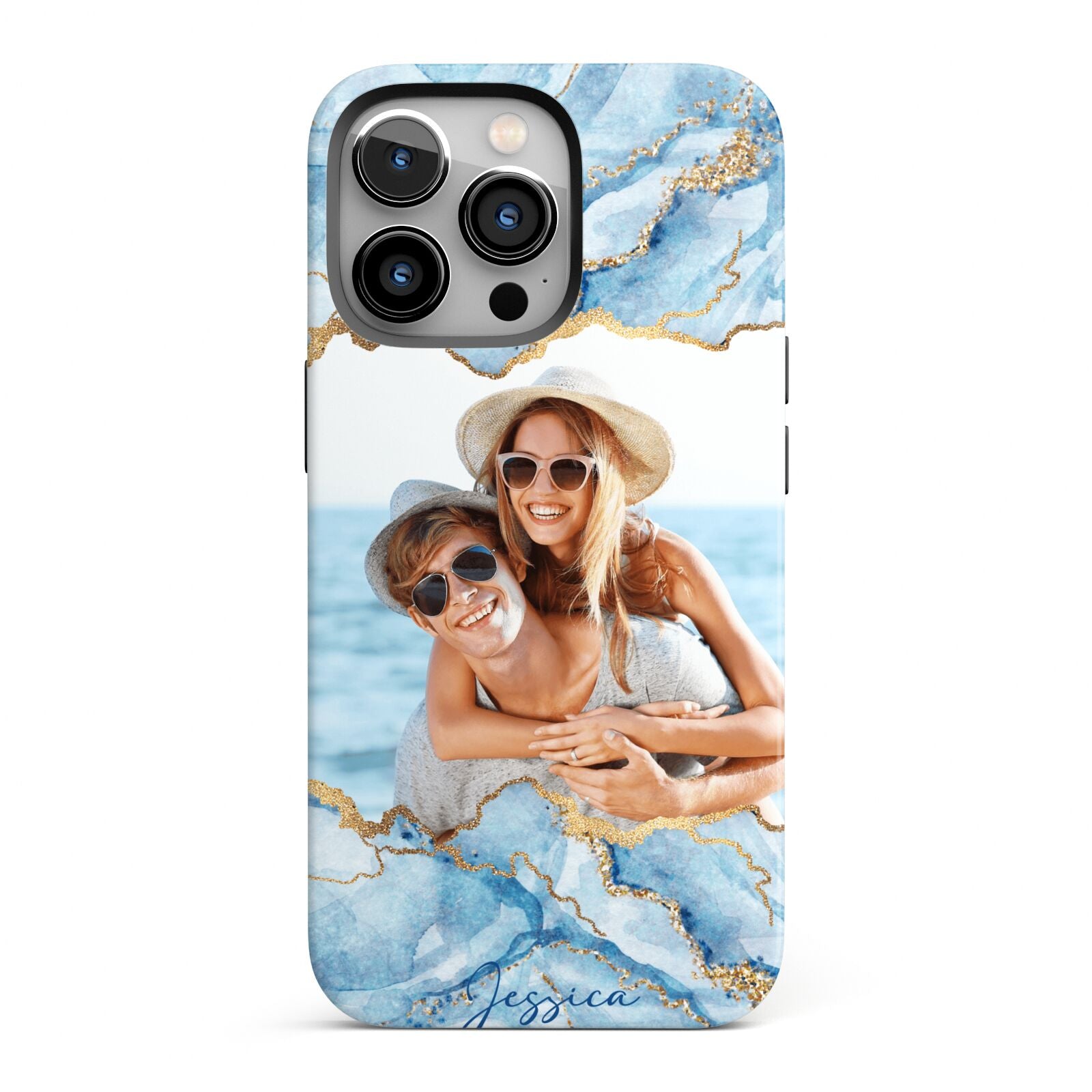 Personalised Photo Marble iPhone 13 Pro Full Wrap 3D Tough Case