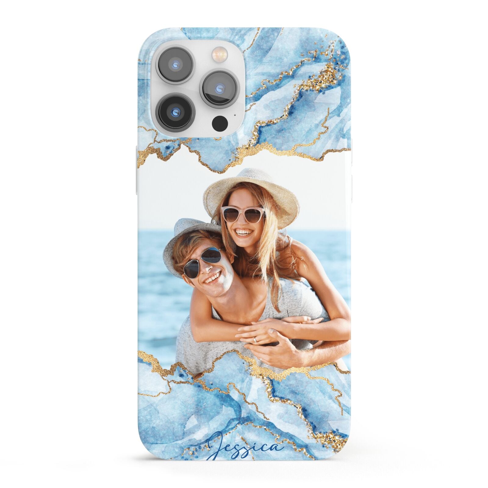 Personalised Photo Marble iPhone 13 Pro Max Full Wrap 3D Snap Case