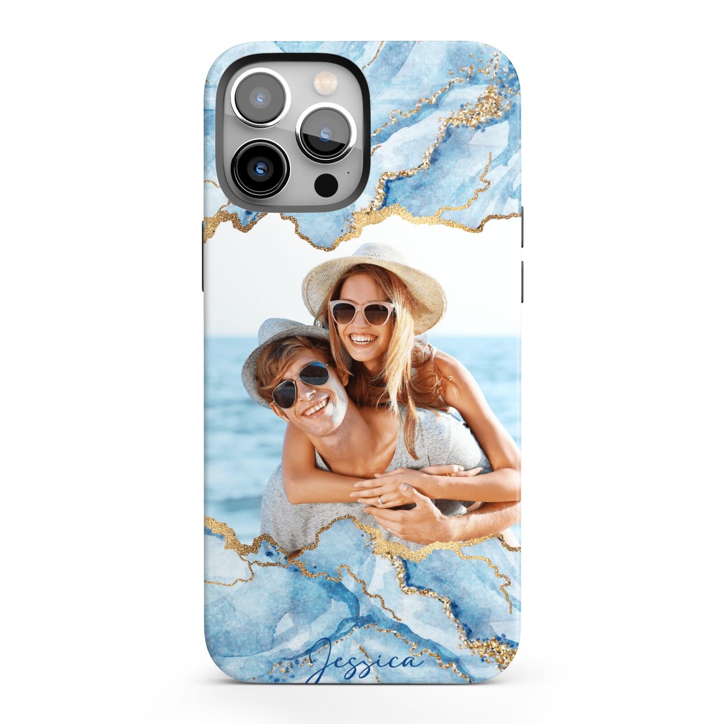 Personalised Photo Marble iPhone 13 Pro Max Full Wrap 3D Tough Case