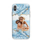 Personalised Photo Marble iPhone X Bumper Case on Silver iPhone Alternative Image 1