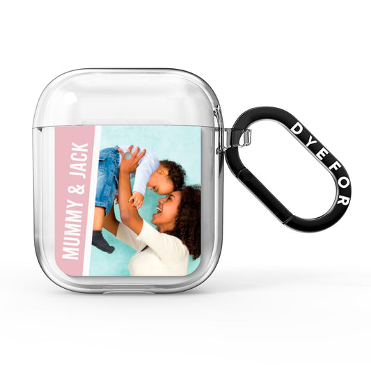 Personalised Photo Mummy and Child AirPods Clear Case