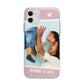 Personalised Photo Mummy and Child Apple iPhone 11 in White with Bumper Case