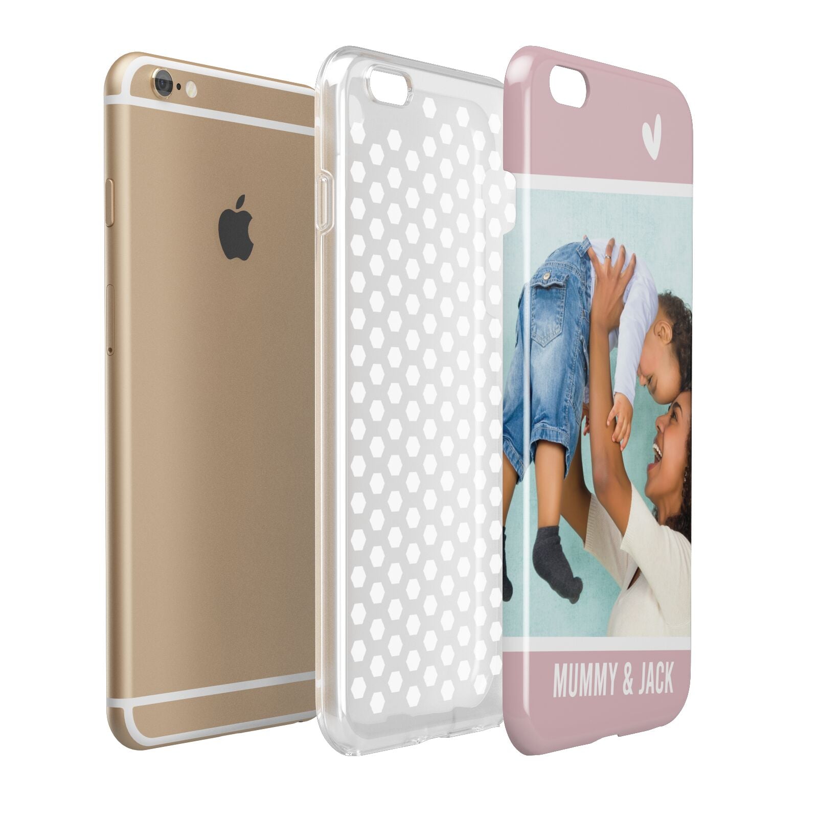 Personalised Photo Mummy and Child Apple iPhone 6 Plus 3D Tough Case Expand Detail Image