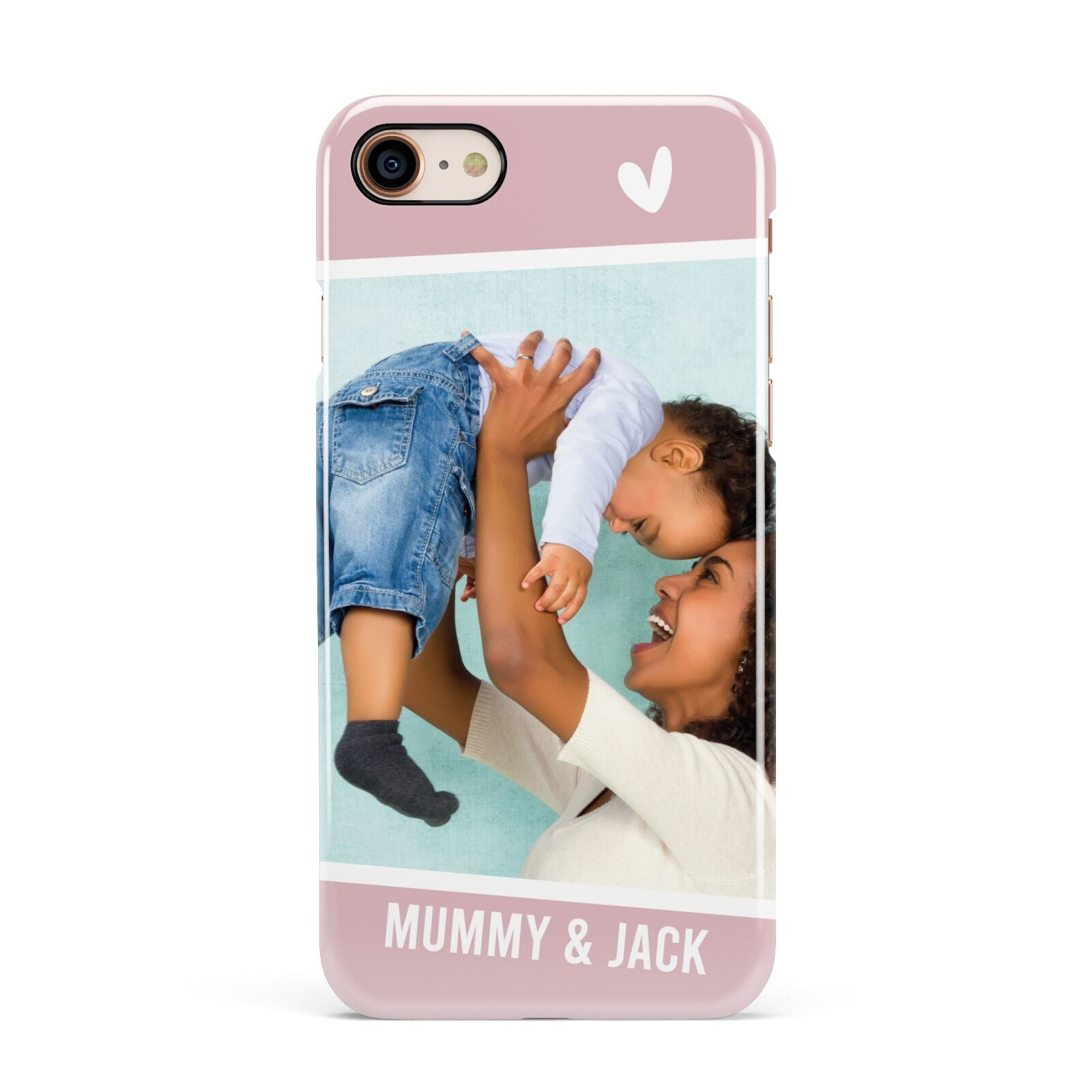 Personalised Photo Mummy and Child Apple iPhone 7 8 3D Snap Case