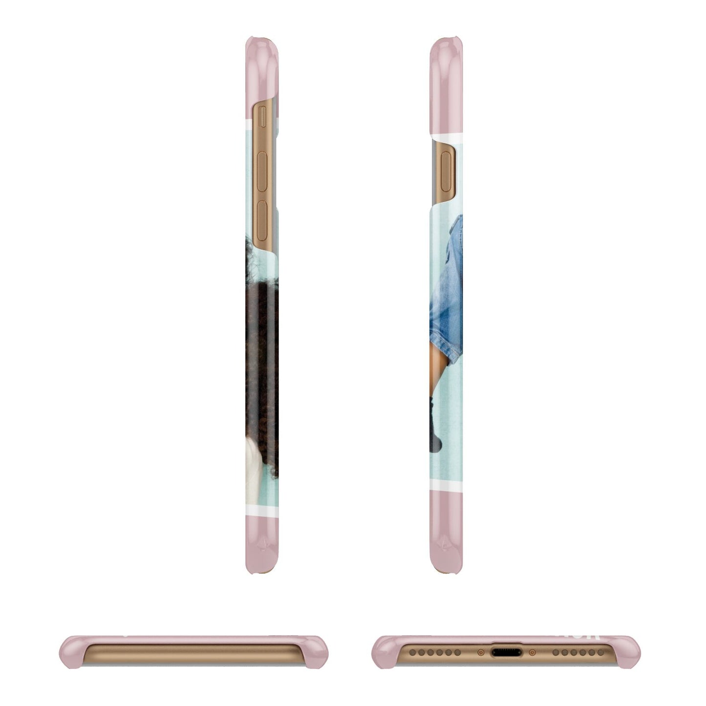 Personalised Photo Mummy and Child Apple iPhone 7 8 3D Wrap Snap Case Angled Images