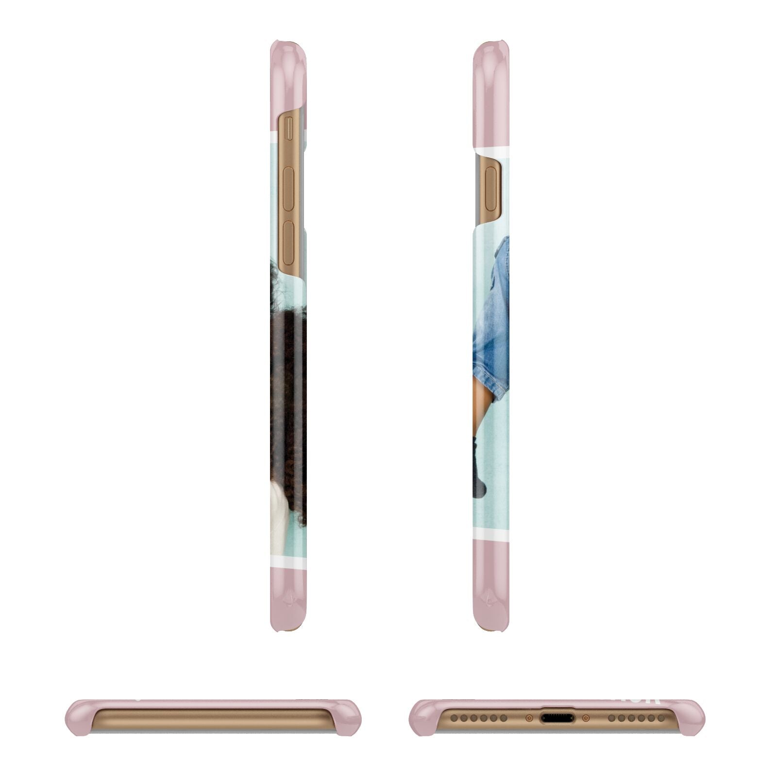 Personalised Photo Mummy and Child Apple iPhone 7 8 3D Wrap Snap Case Angled Images