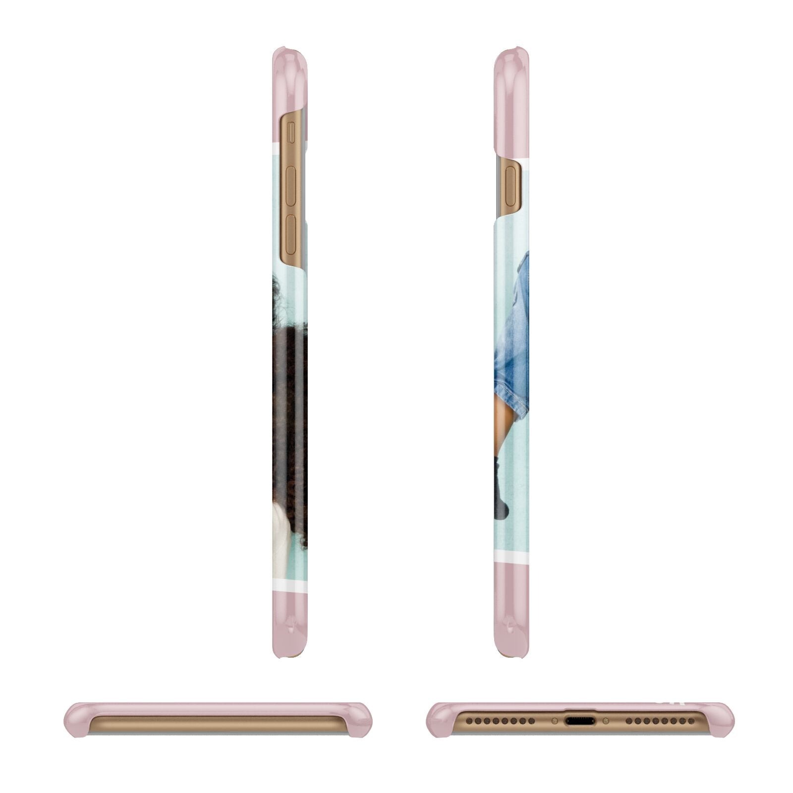 Personalised Photo Mummy and Child Apple iPhone 7 Plus 3D Wrap Snap Case Angled Images