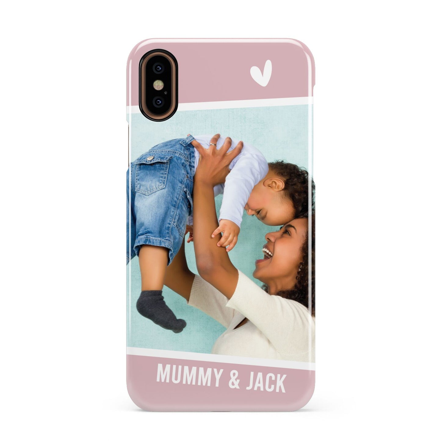 Personalised Photo Mummy and Child Apple iPhone XS 3D Snap Case