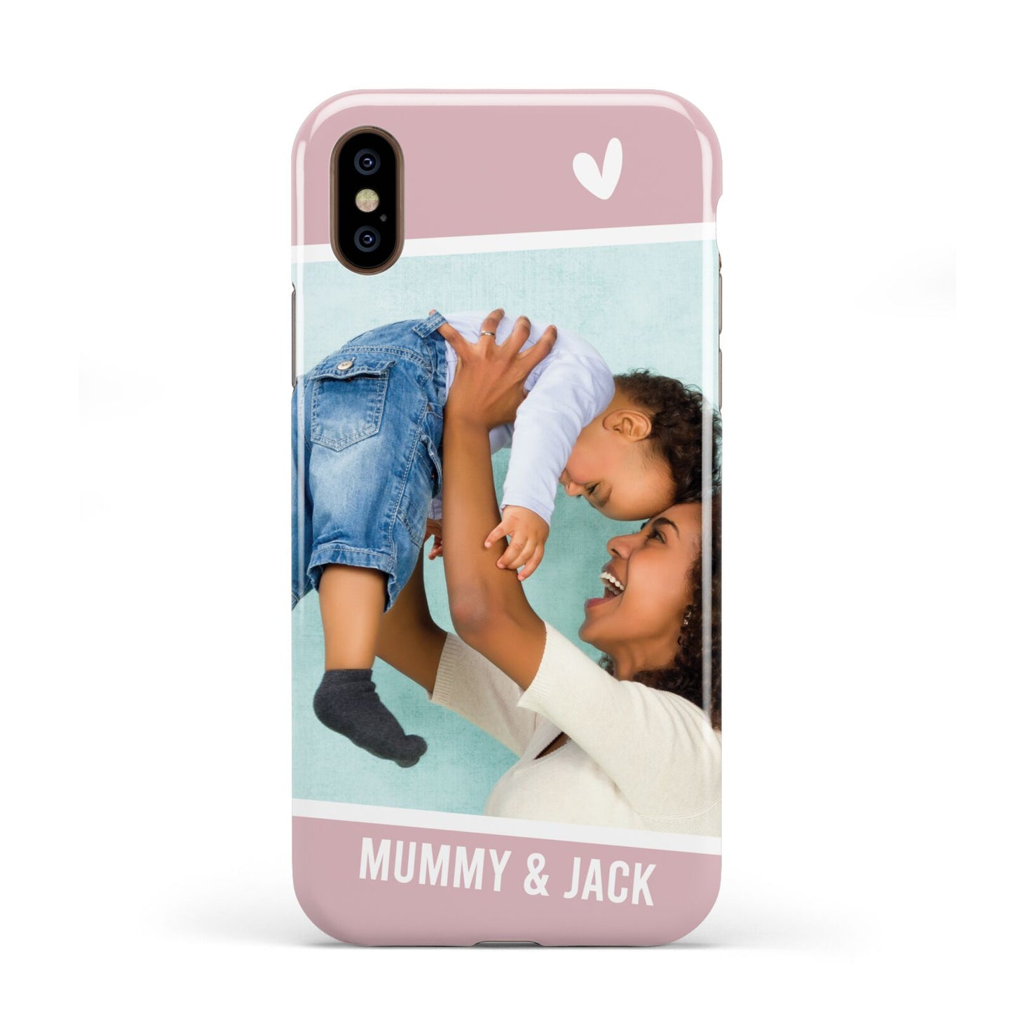Personalised Photo Mummy and Child Apple iPhone XS 3D Tough