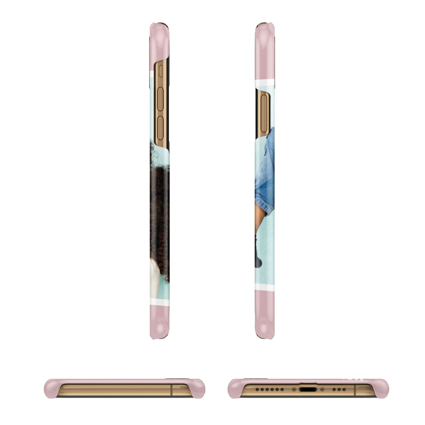 Personalised Photo Mummy and Child Apple iPhone Xs 3D Wrap Snap Case Angled Images