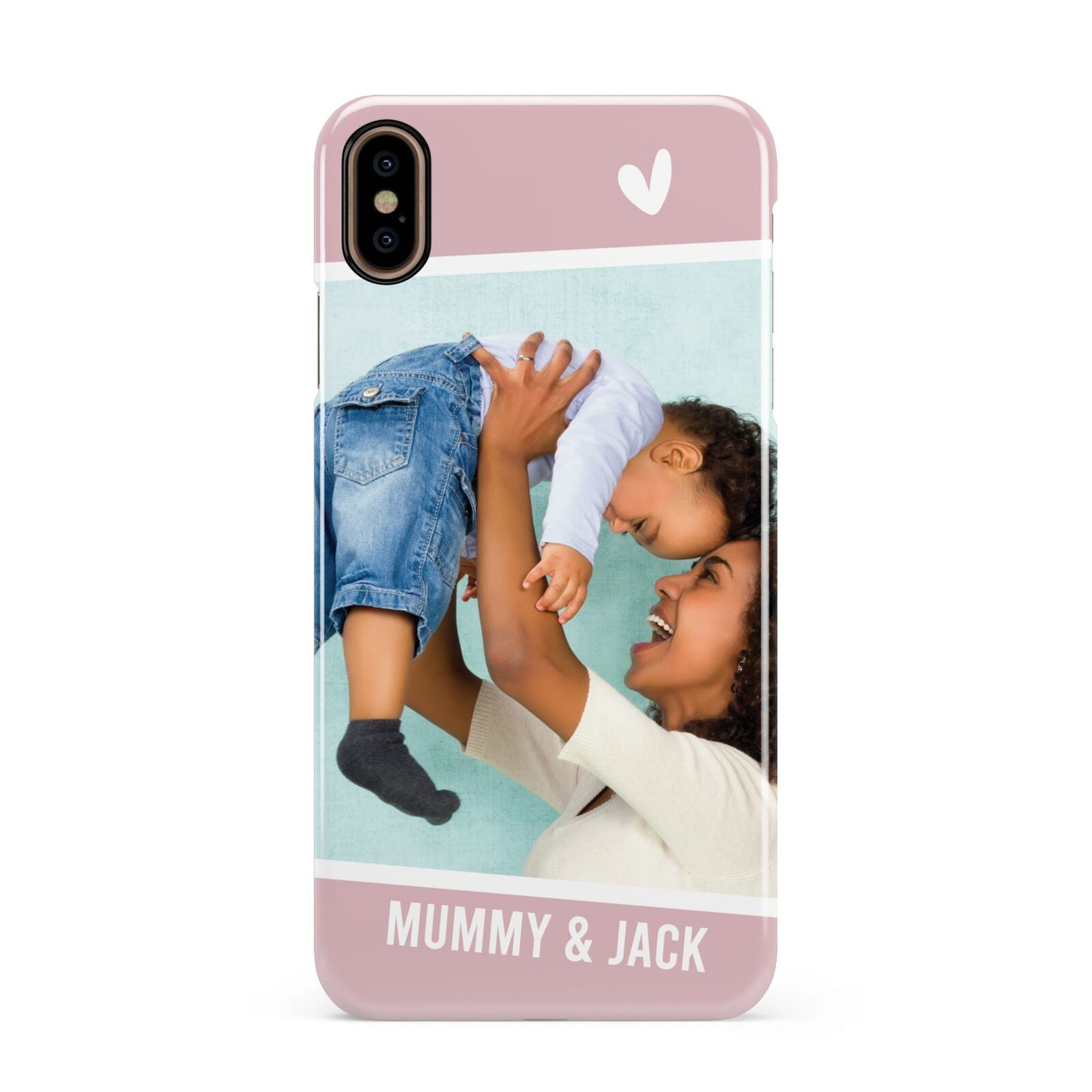 Personalised Photo Mummy and Child Apple iPhone Xs Max 3D Snap Case