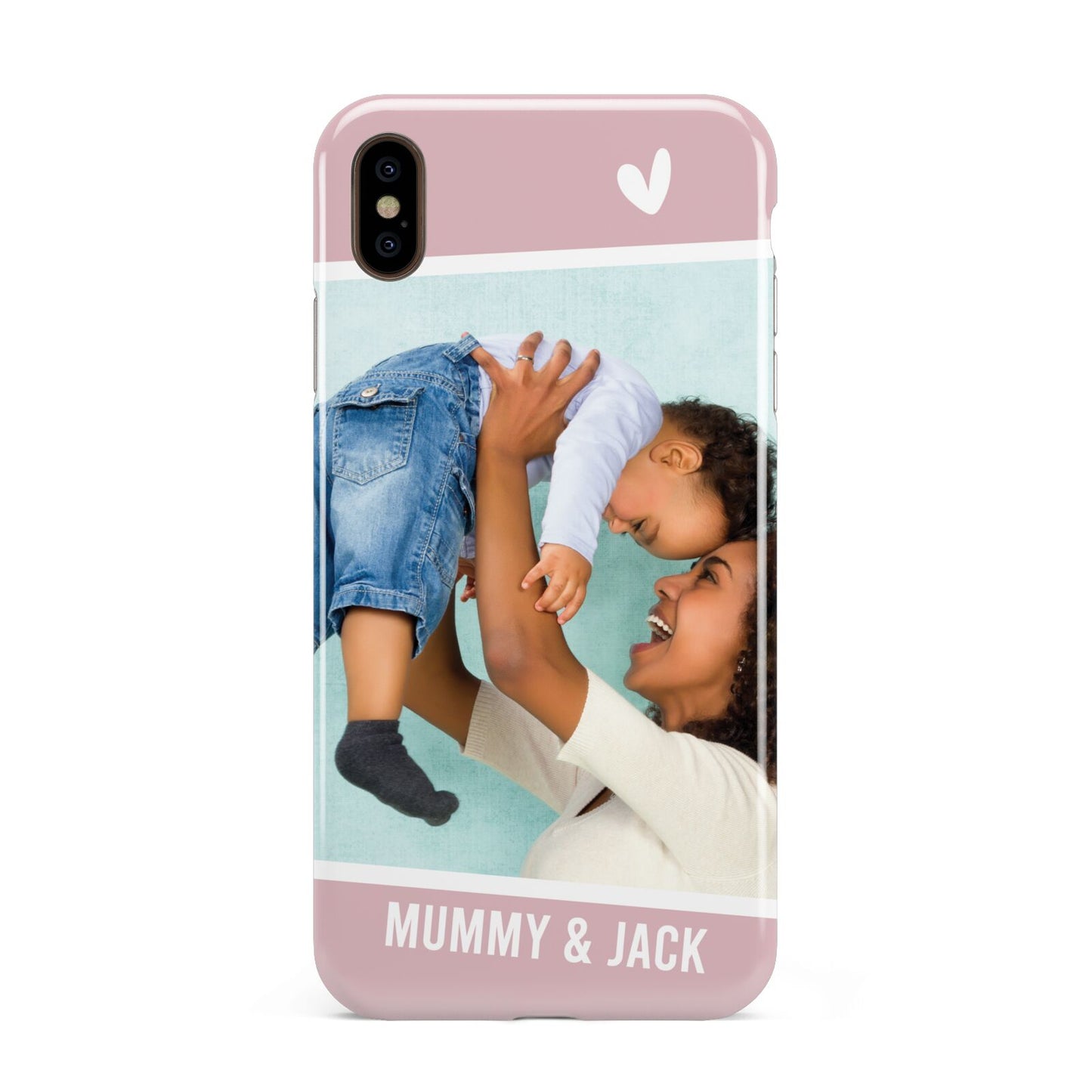 Personalised Photo Mummy and Child Apple iPhone Xs Max 3D Tough Case