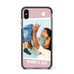 Personalised Photo Mummy and Child Apple iPhone Xs Max Impact Case Black Edge on Black Phone