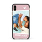 Personalised Photo Mummy and Child Apple iPhone Xs Max Impact Case Black Edge on Gold Phone