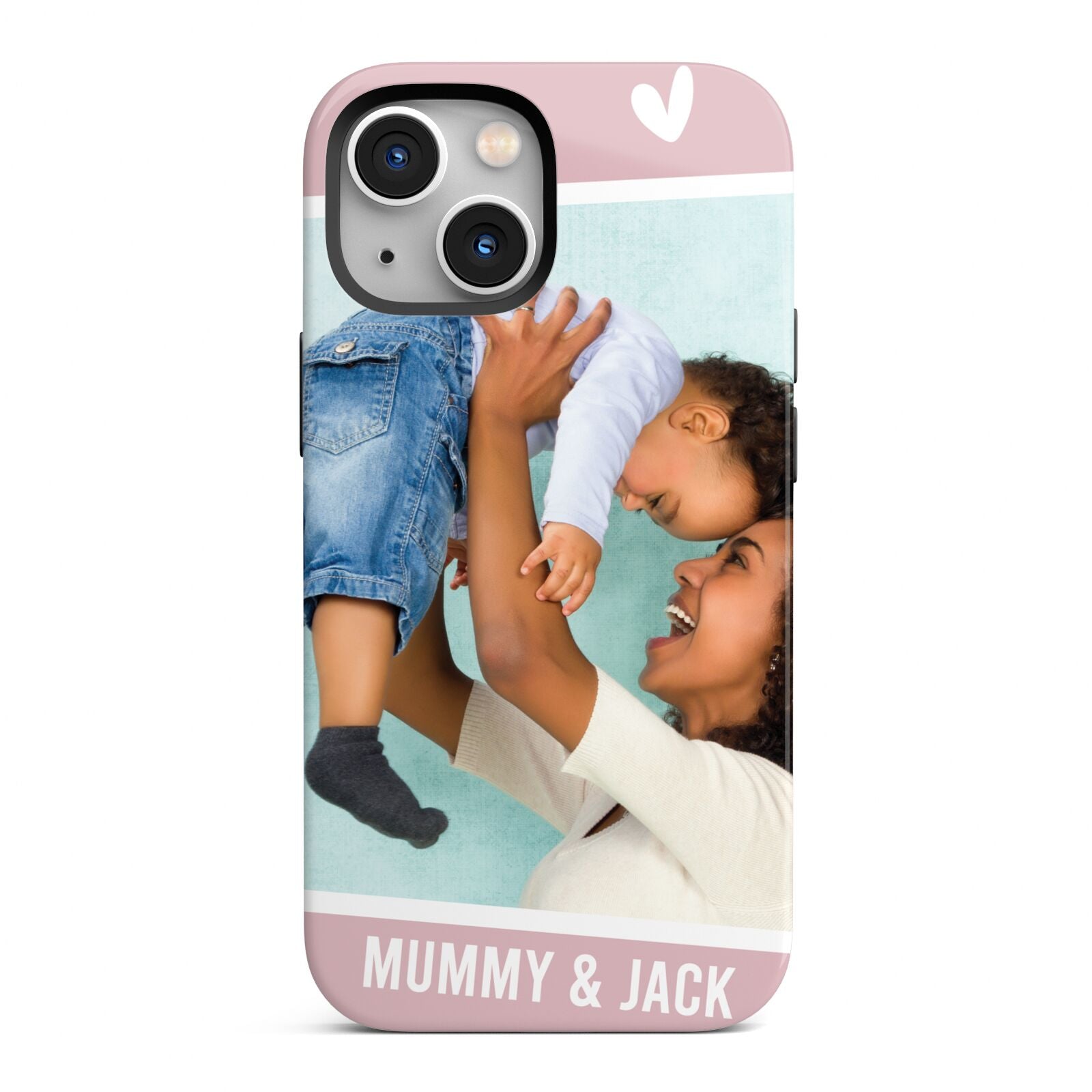 Personalised Photo Mummy and Child iPhone 13 Mini Full Wrap 3D Tough Case
