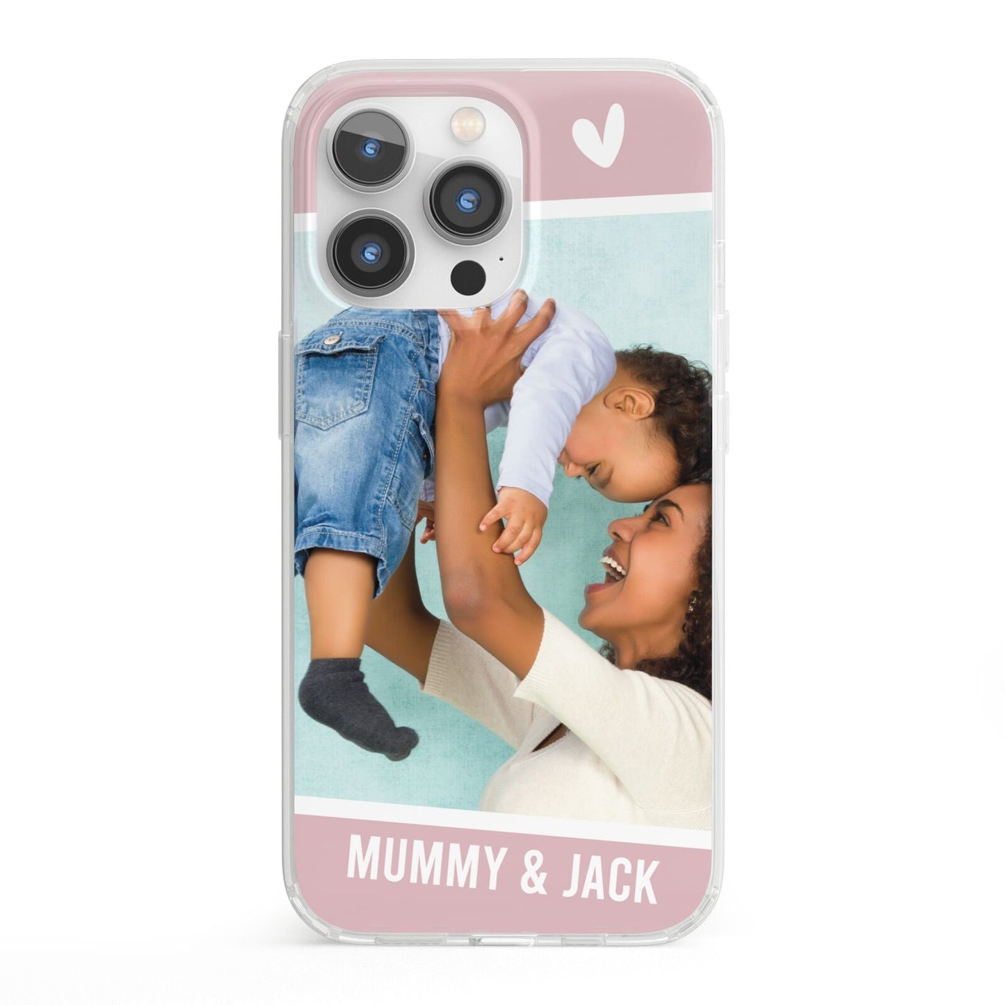 Personalised Photo Mummy and Child iPhone 13 Pro Clear Bumper Case
