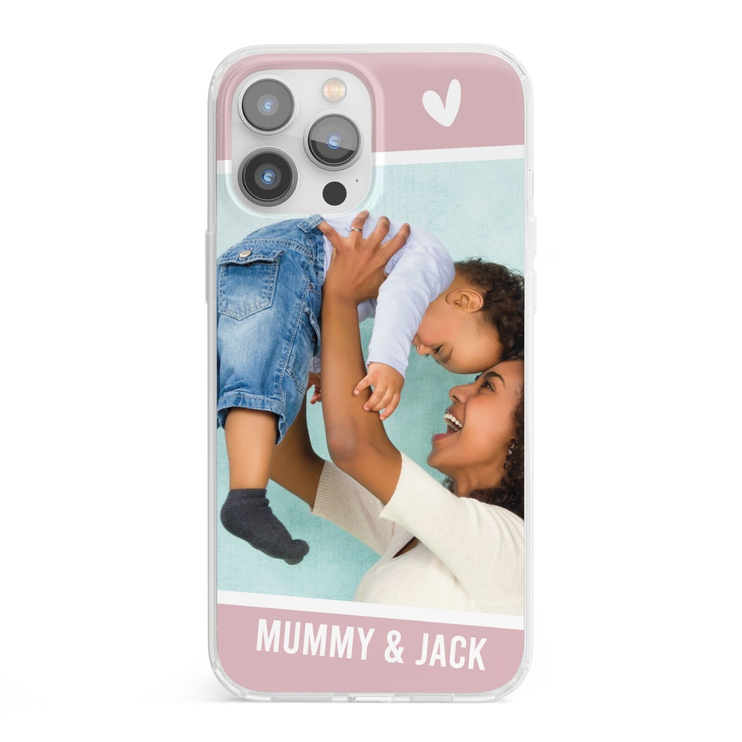Personalised Photo Mummy and Child iPhone 13 Pro Max Clear Bumper Case