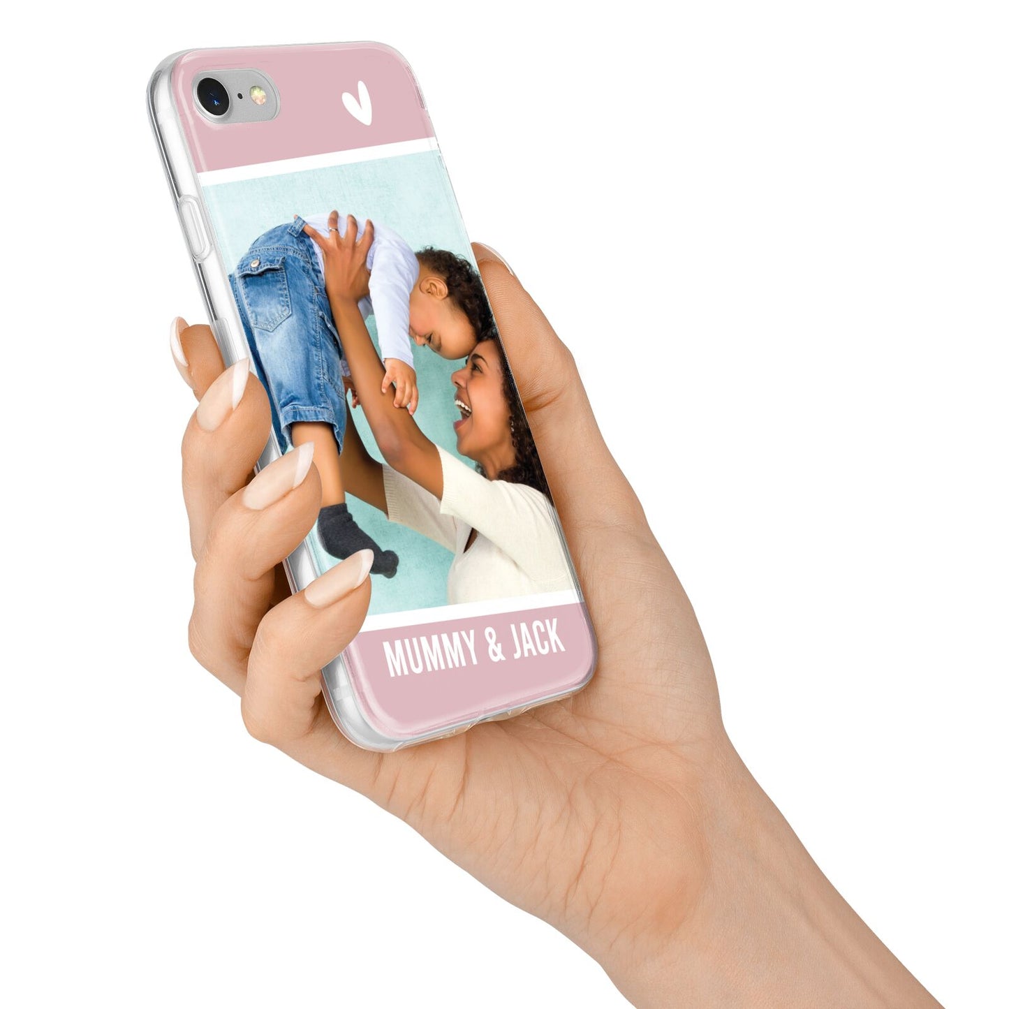 Personalised Photo Mummy and Child iPhone 7 Bumper Case on Silver iPhone Alternative Image