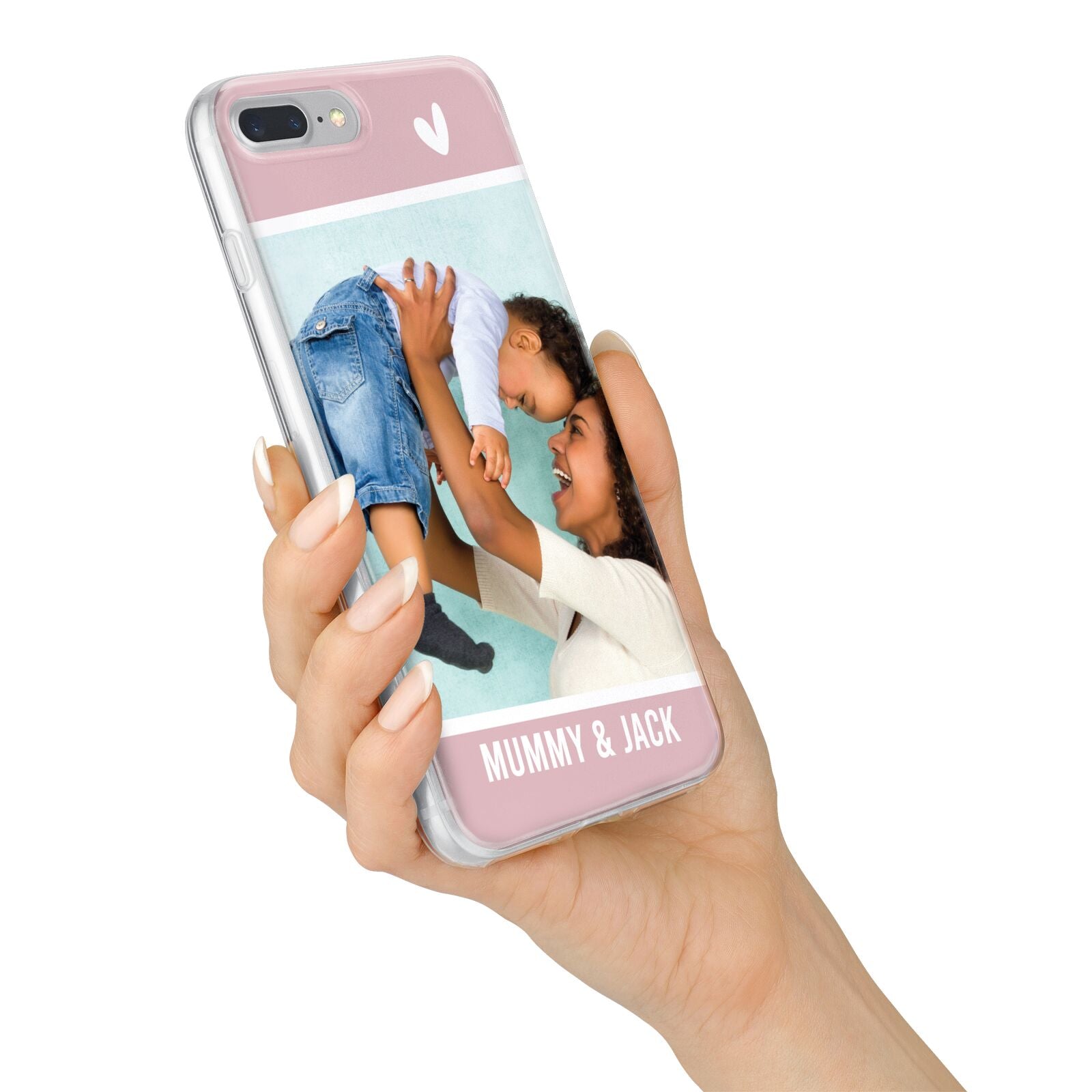 Personalised Photo Mummy and Child iPhone 7 Plus Bumper Case on Silver iPhone Alternative Image