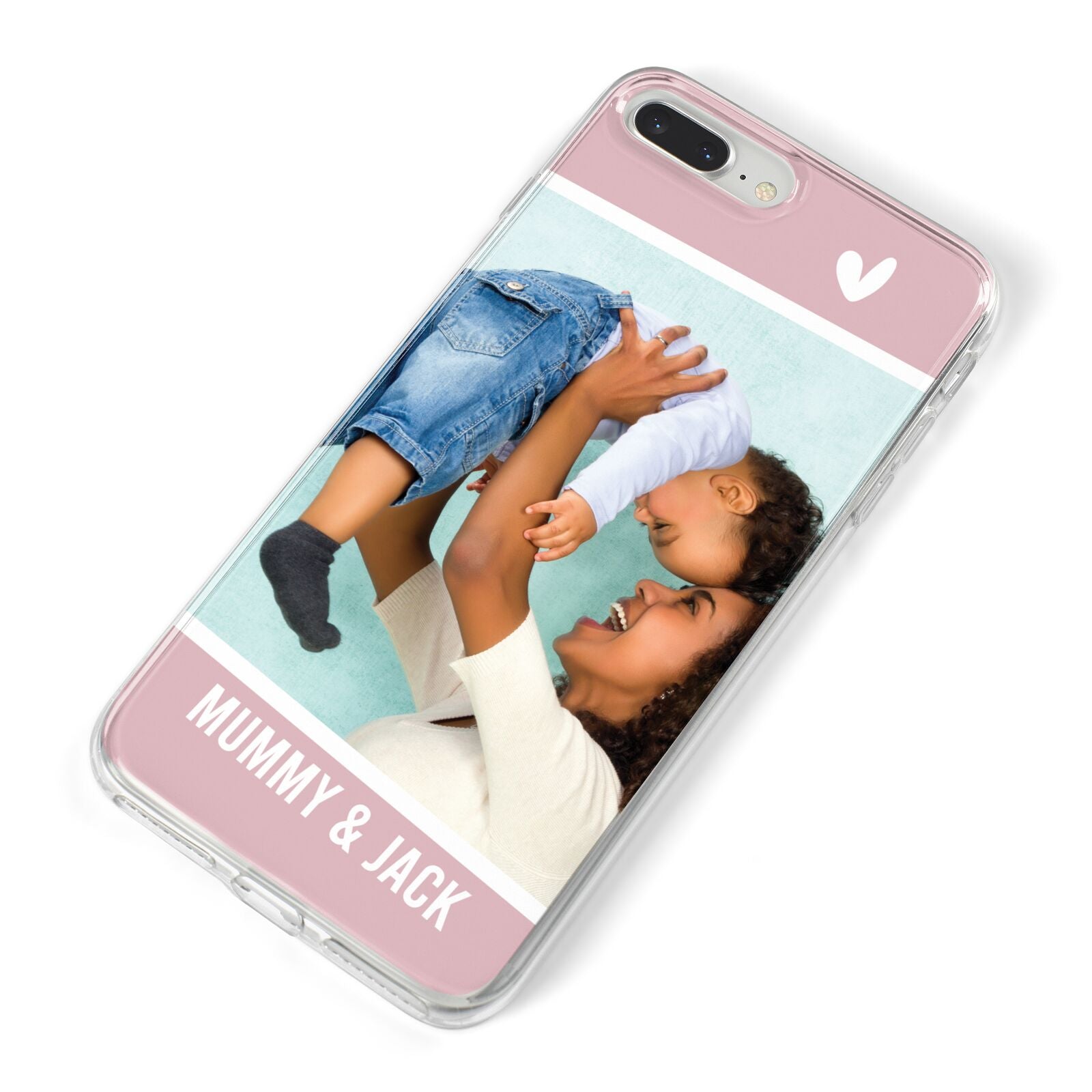 Personalised Photo Mummy and Child iPhone 8 Plus Bumper Case on Silver iPhone Alternative Image