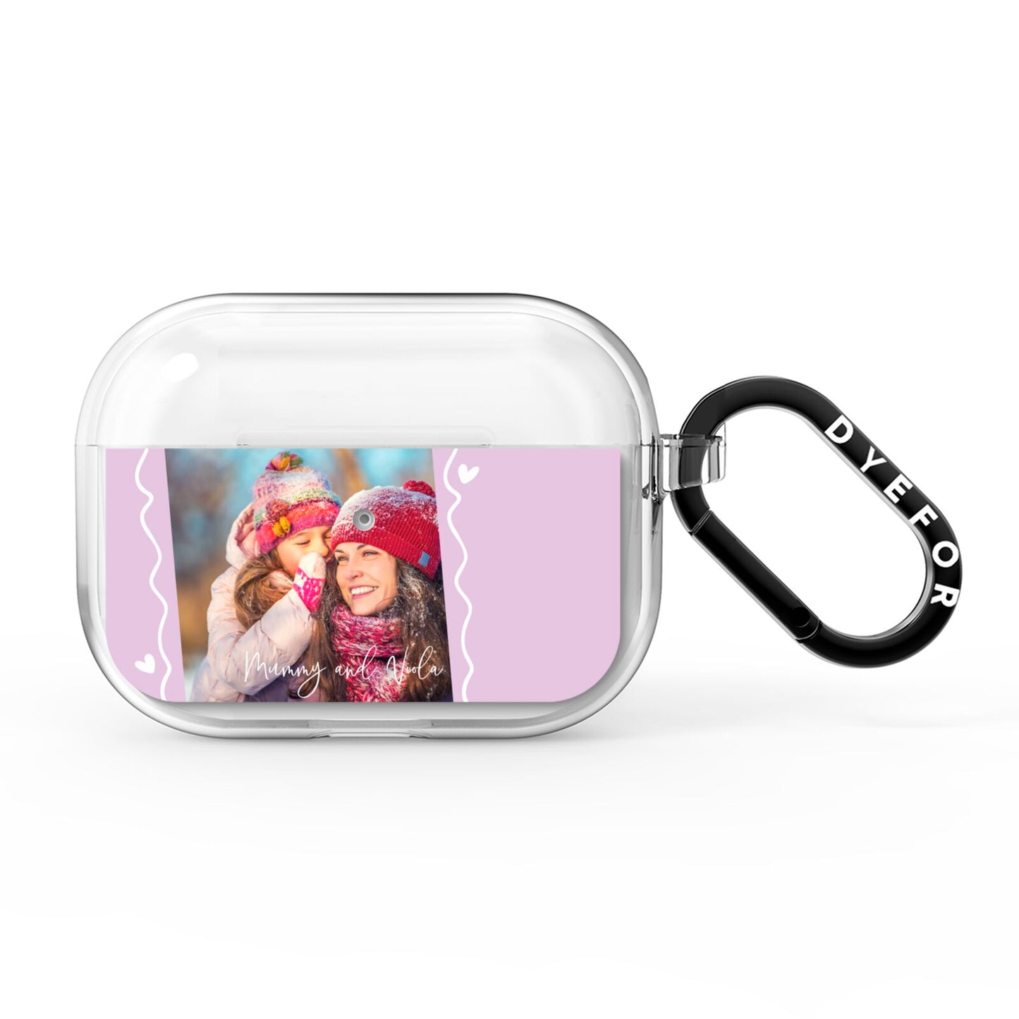 Personalised Photo Mummy and Name AirPods Pro Clear Case