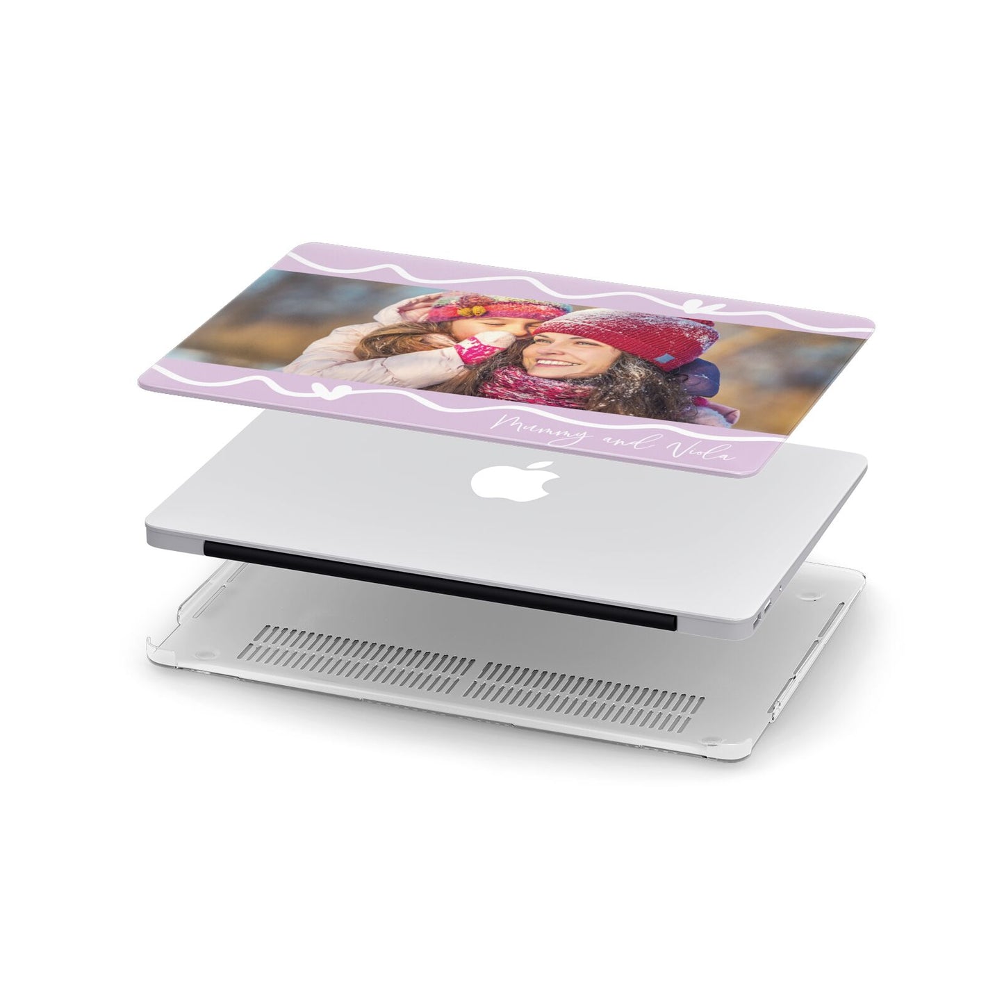 Personalised Photo Mummy and Name Apple MacBook Case in Detail